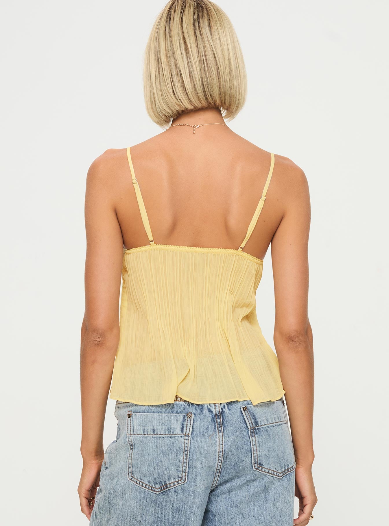 Lichtgele Cami Top