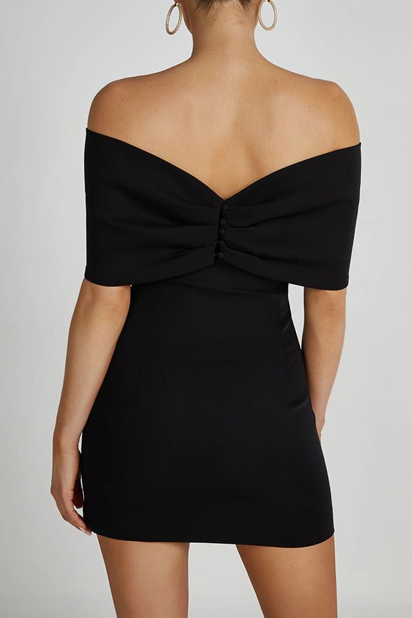 Maria™ | Off Shoulder Mini Jurk met Strik
